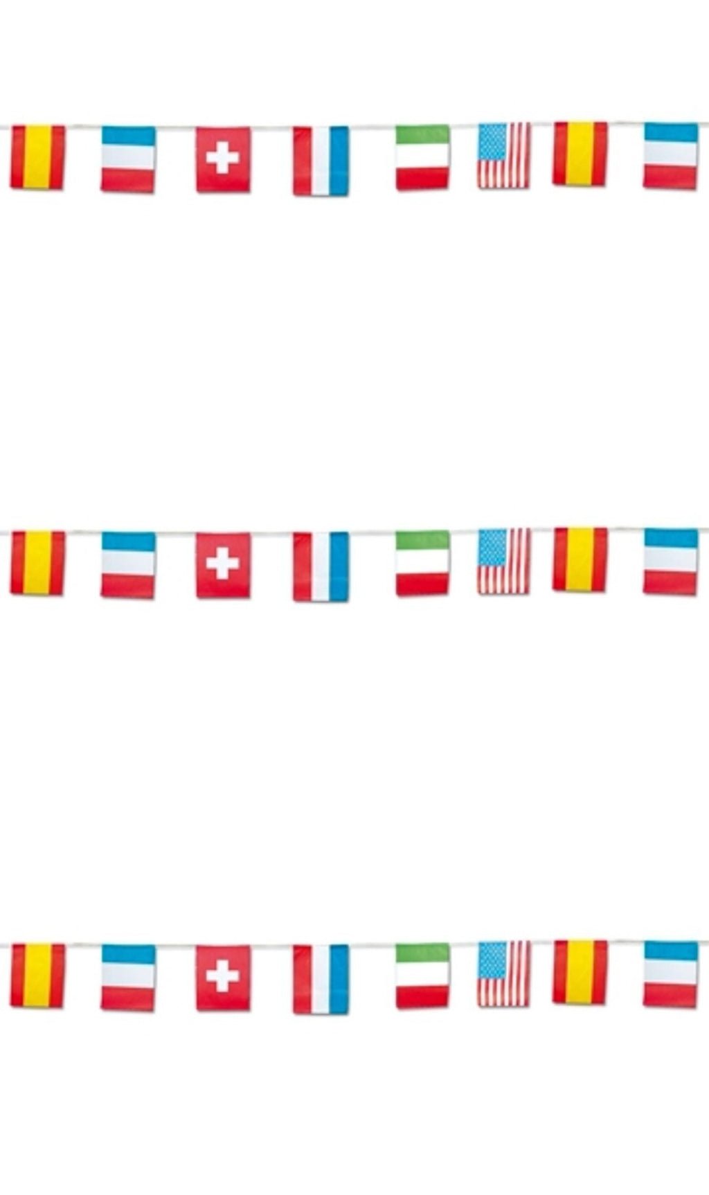 Guirnalda de Banderines Internacionales Papel