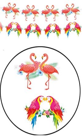 Set 2 Guirnaldas Pájaros Hawai