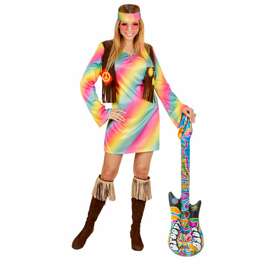 Guitarra Hippie Colores Hinchable | Don Disfraz