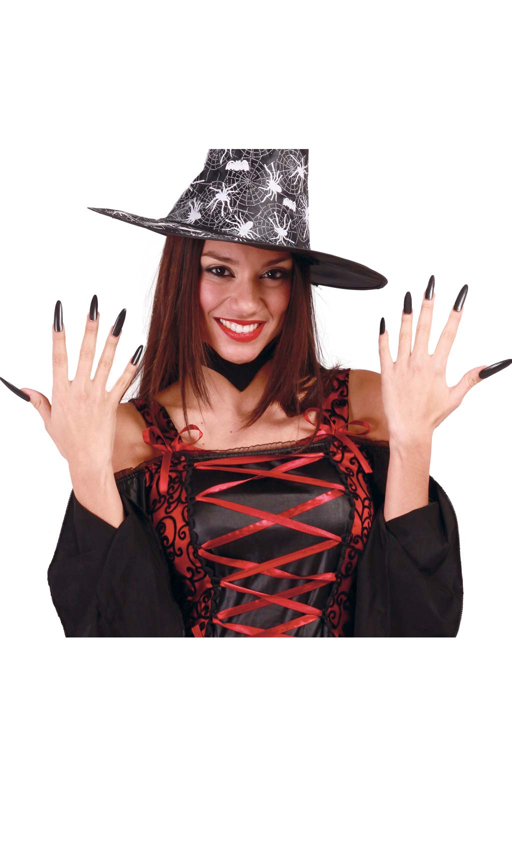 Kit 10 Uñas Negras Largas