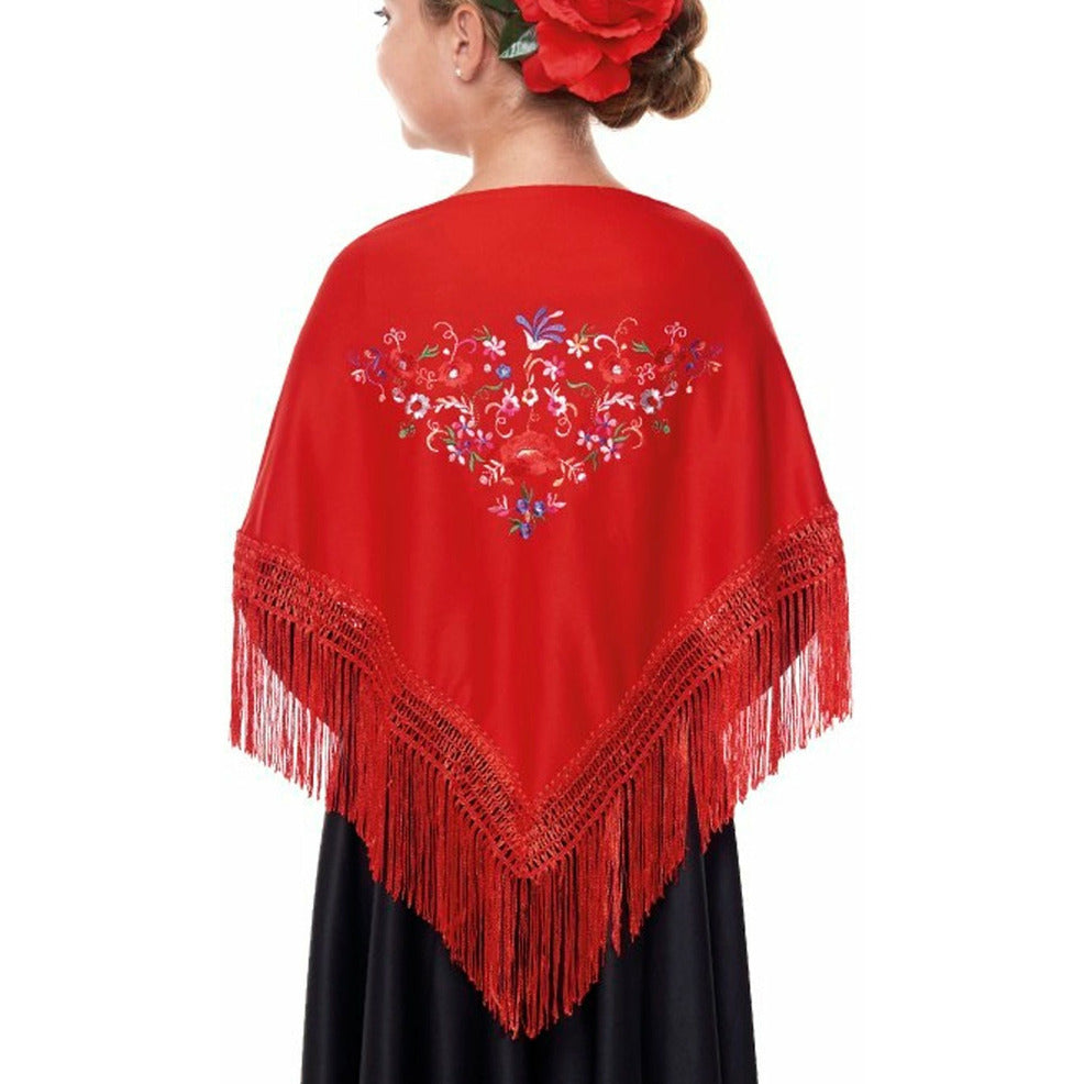 Mantón Rojo Bordado infantil | Don Disfraz