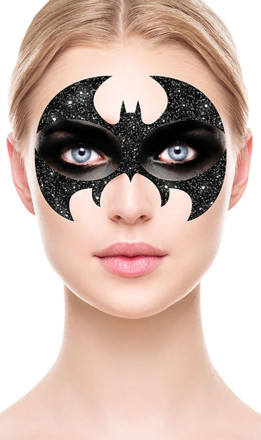 Maquillaje Adhesivo Glitter de Antifaz Batman