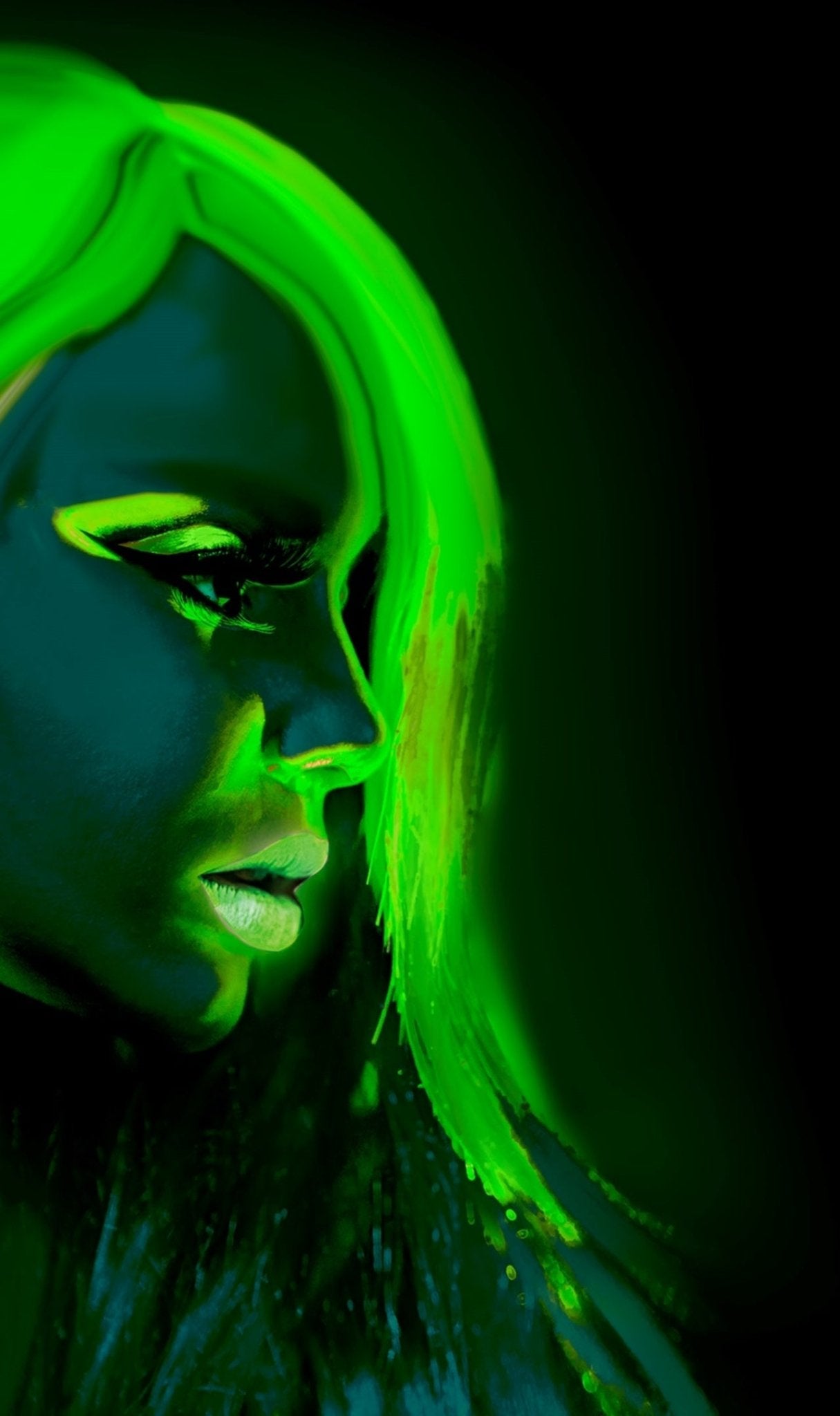 Maquillaje Verde Neón