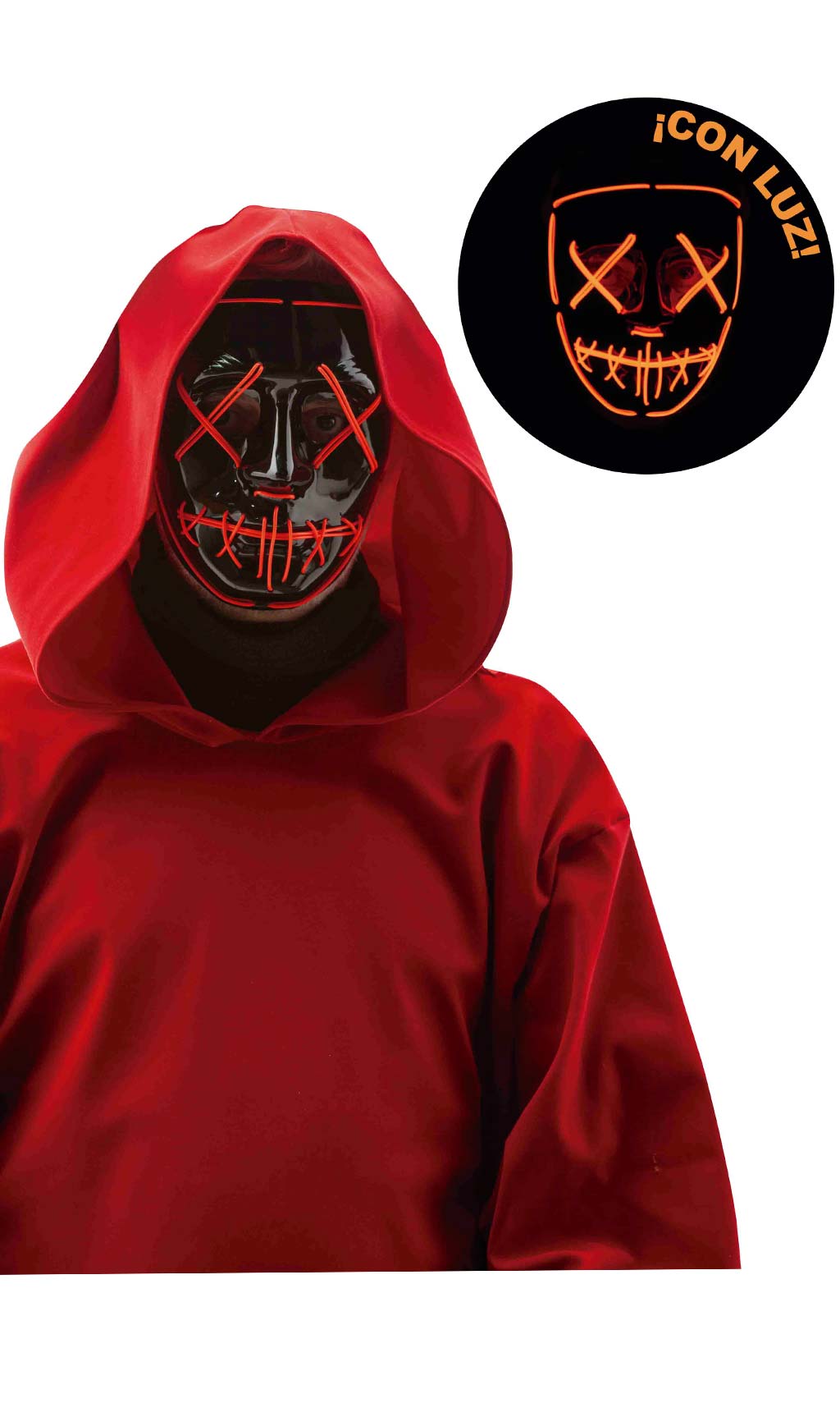 Máscara de La Purga con Luz Roja