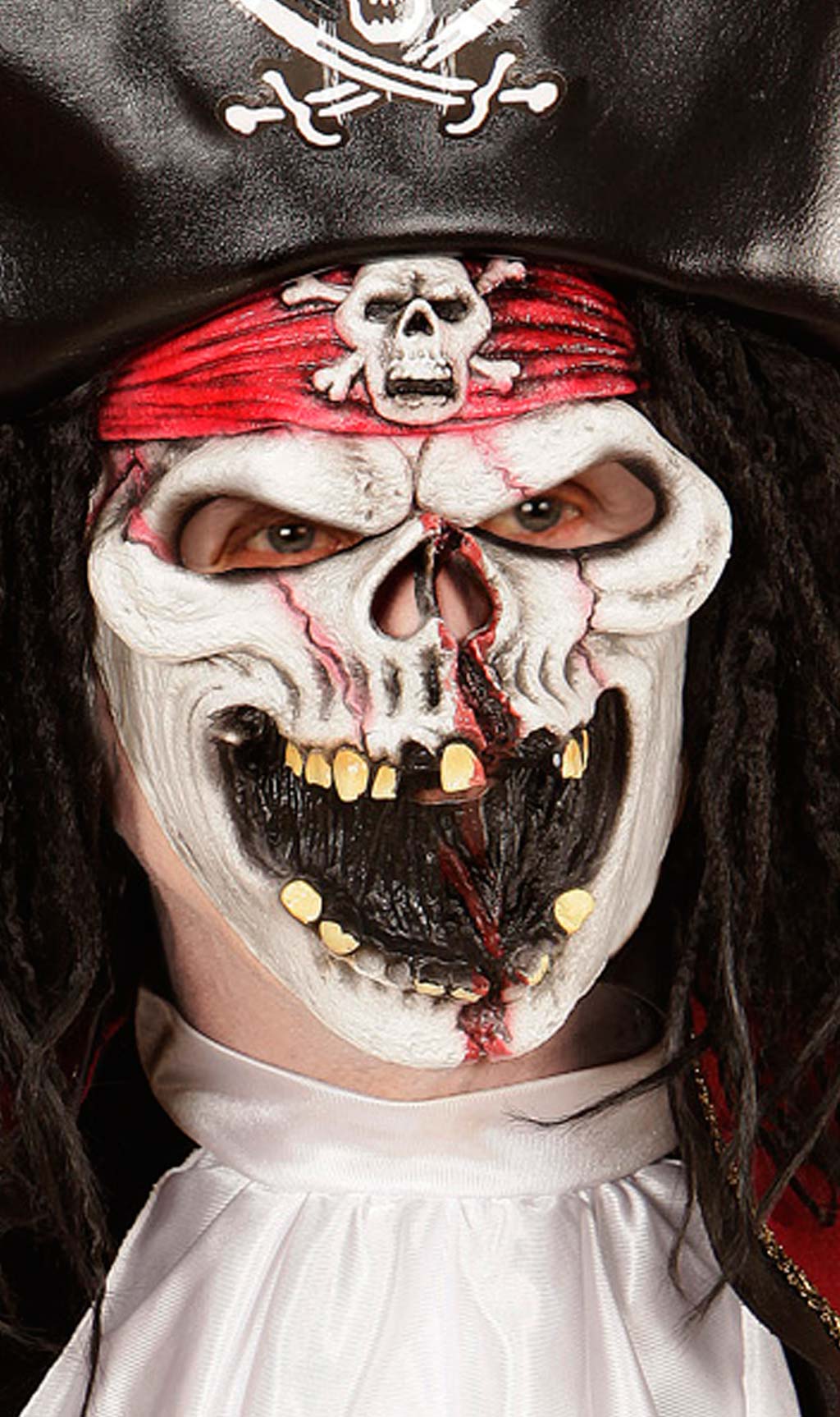 Máscara de látex Pirata Fantasma infantil