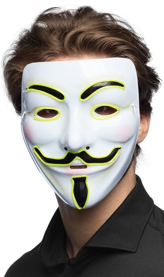 Máscara de V de Vendetta Led