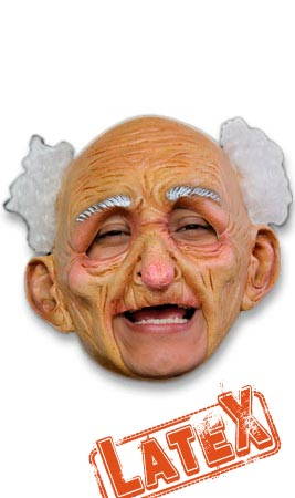 Máscara de látex Viejo Sonriente