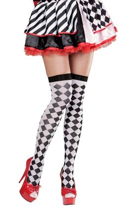 Medias Rombos Blancos y Negros