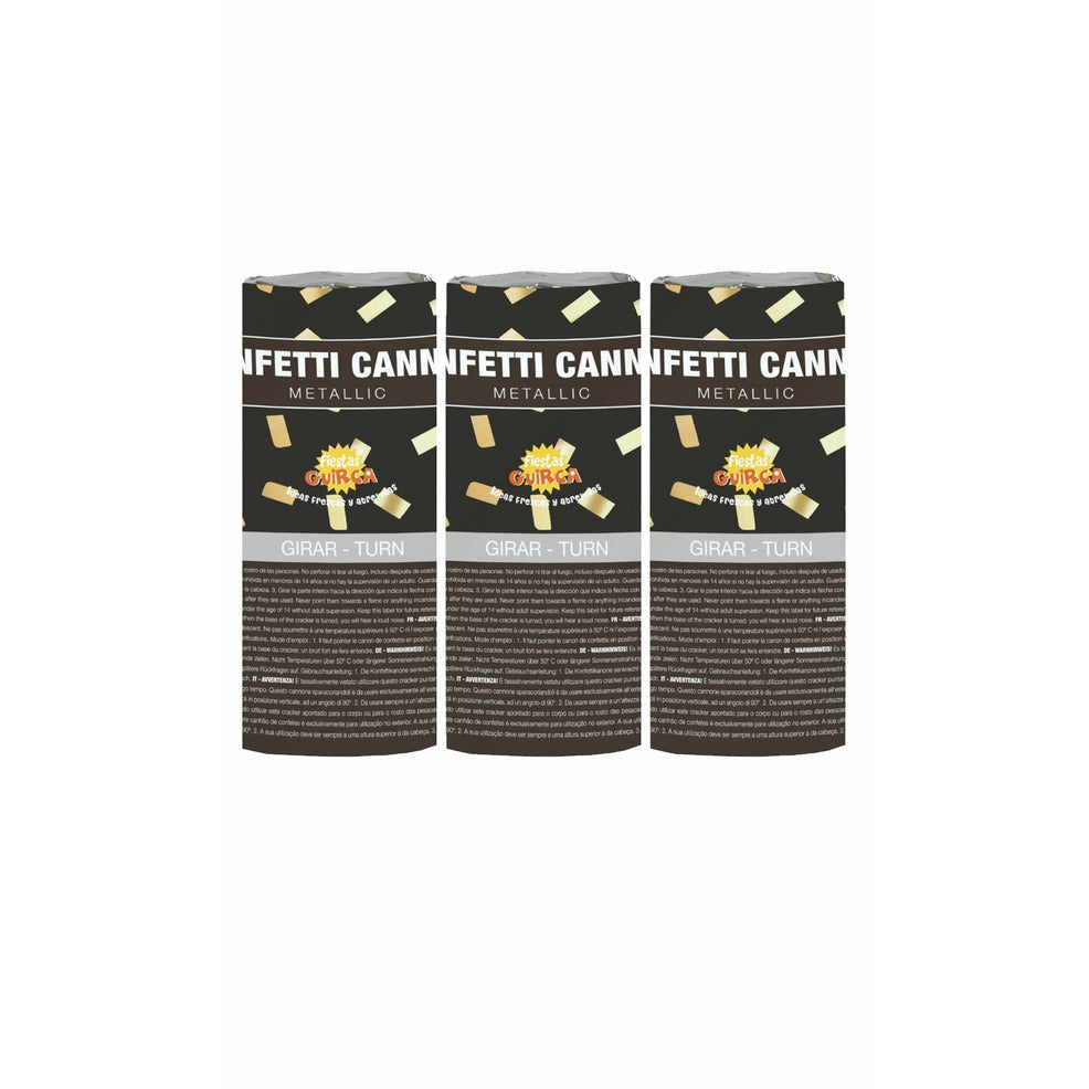Pack 3 Cañones Confeti Dorados | Don Disfraz