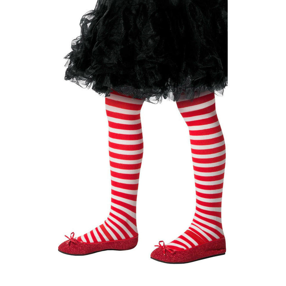 Panty Rayas Blancas Rojas infantil | Don Disfraz
