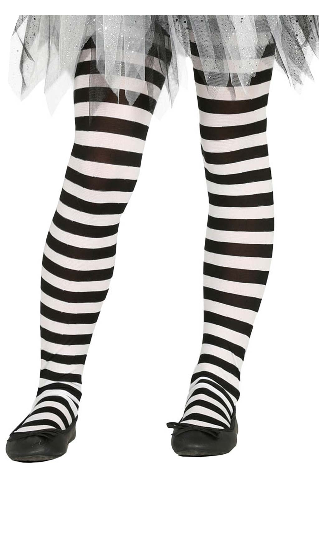 Panty Rayas Negras Blancas infantil