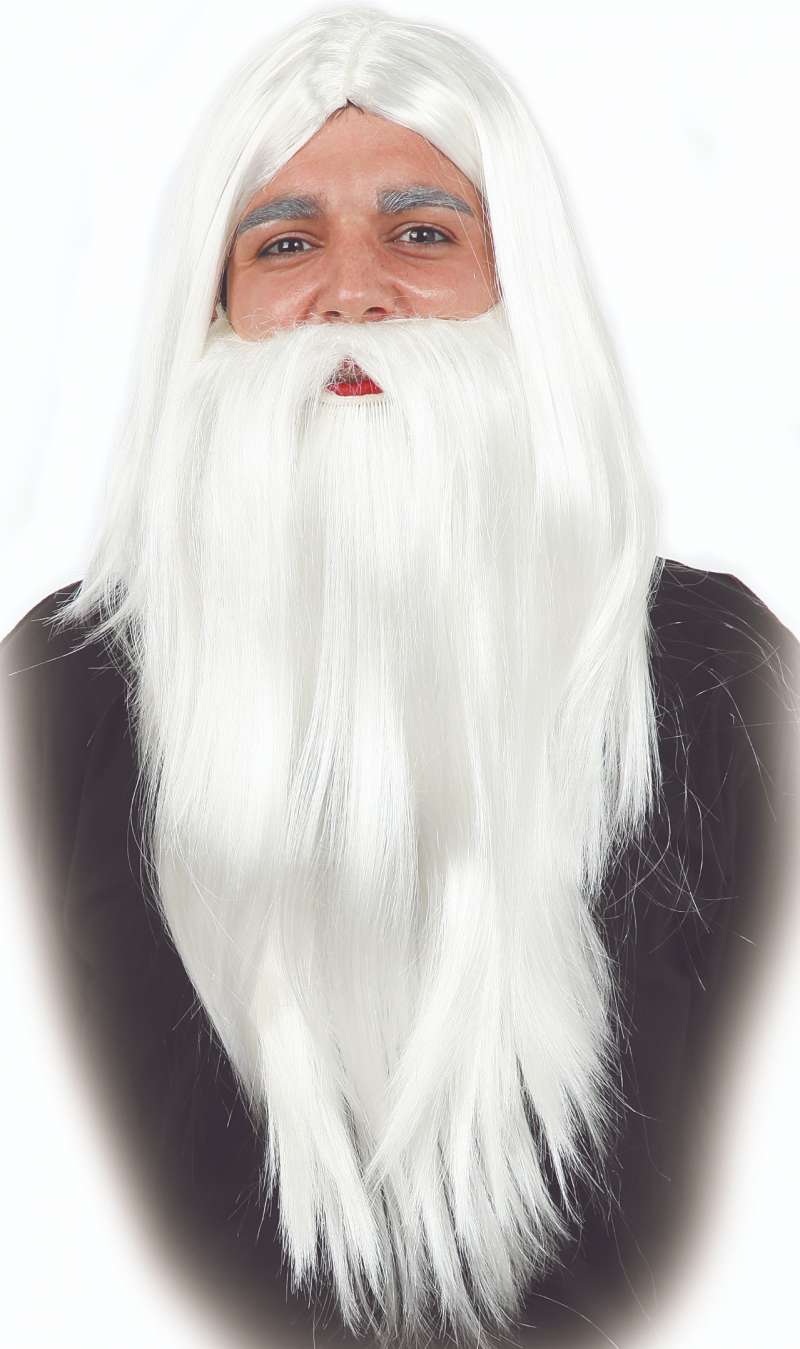 Peluca Barba Mago Corta