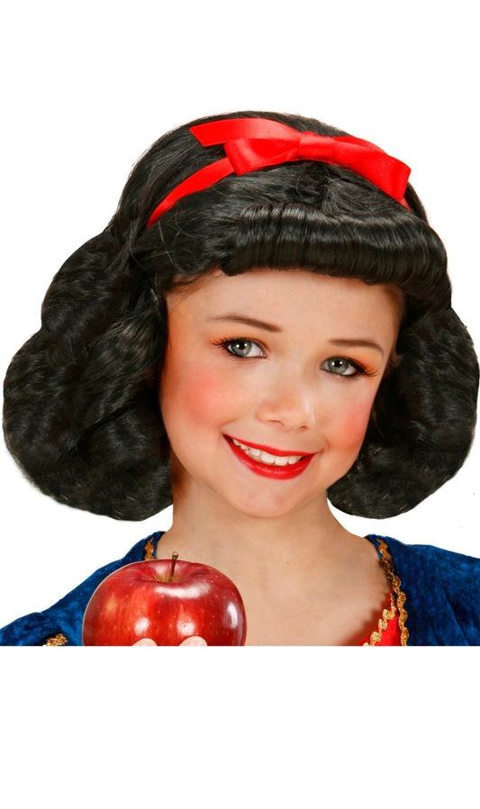 Peluca de Blancanieves Lazo infantil