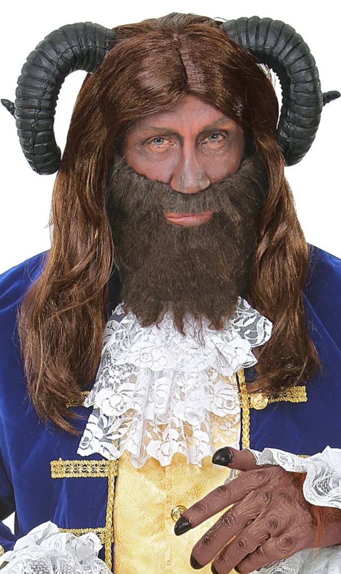 Peluca de La Bestia con Cuernos