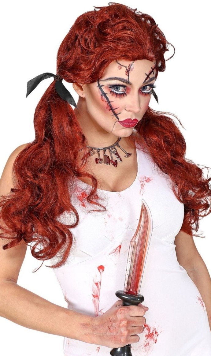 Peluca de Muñeca Coletas