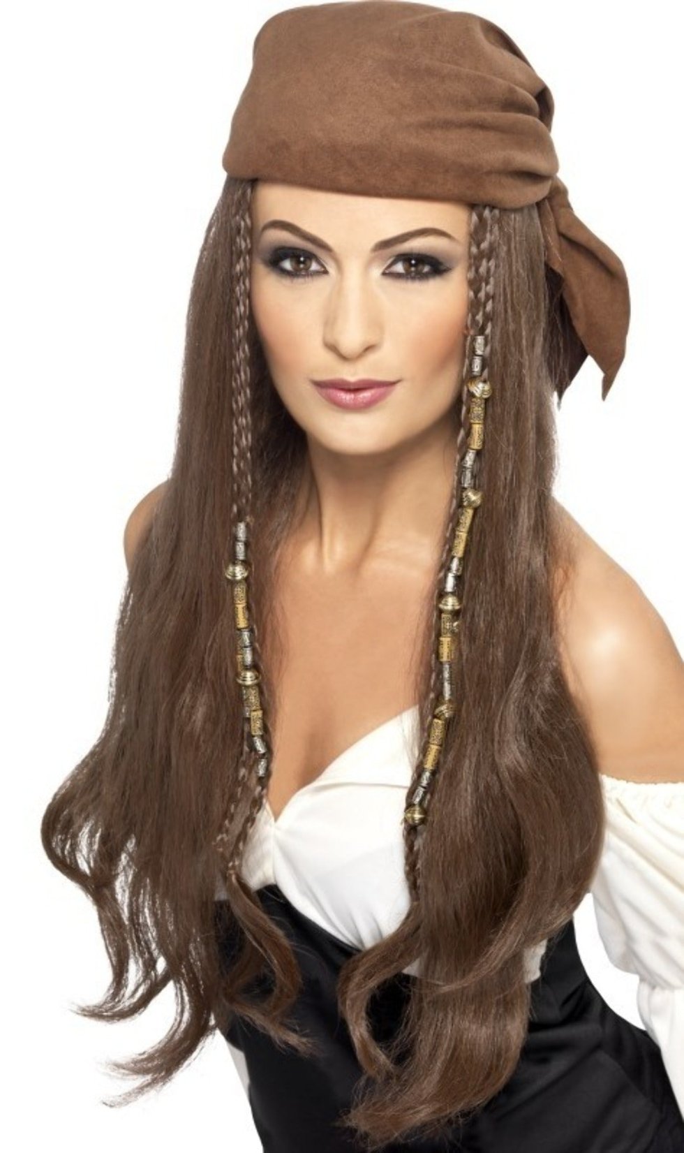 Peluca de Piratesa Marrón