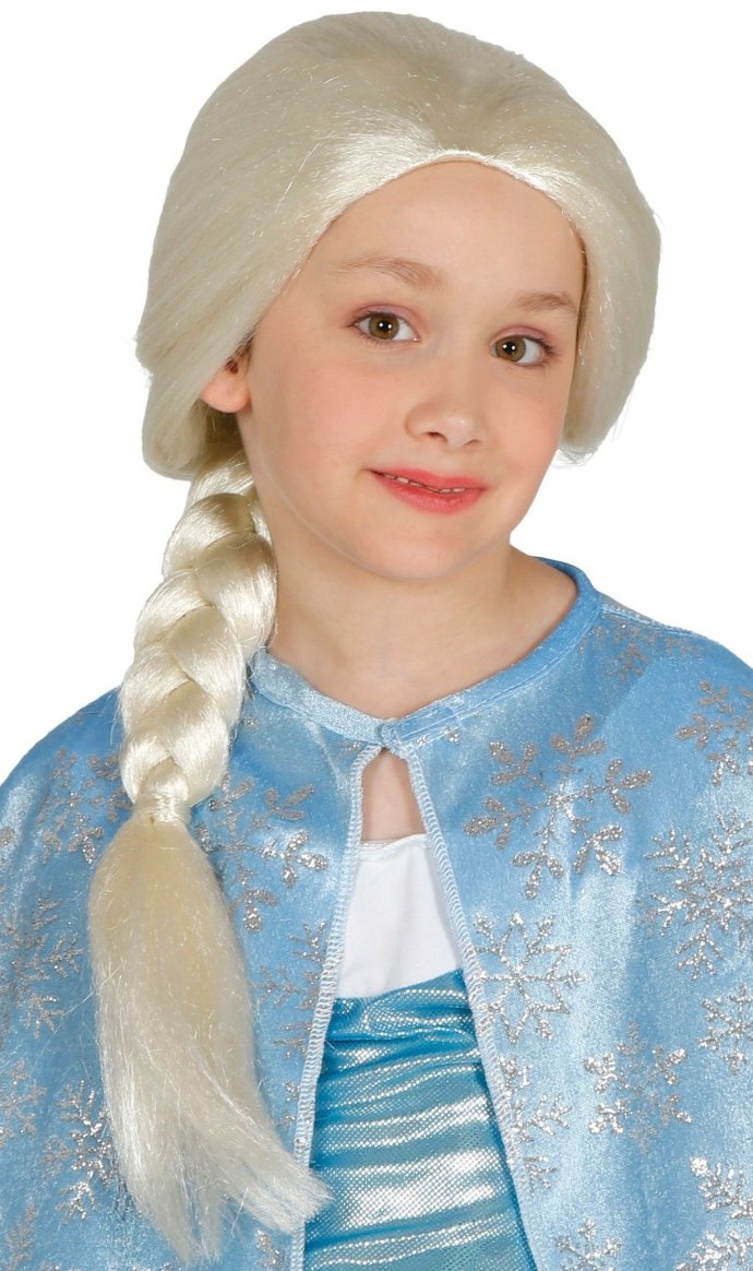 Peluca de Princesa del Hielo infantil