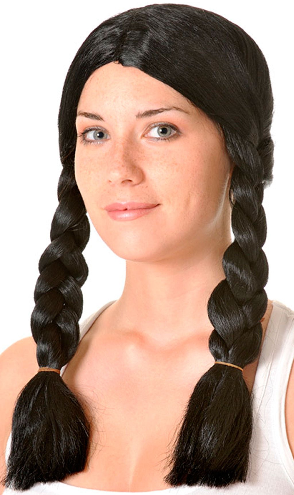 Peluca de Trenzas Negra Eco