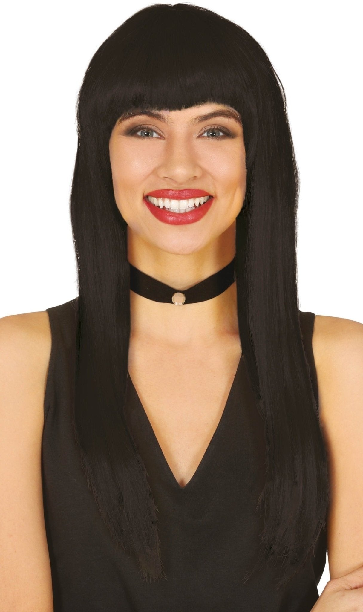 Peluca Negra Melena Eco