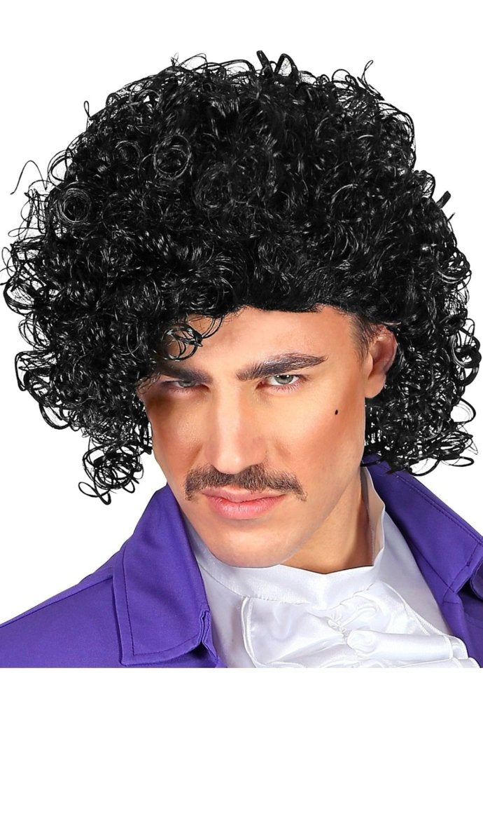 Peluca Negra Rizada Prince