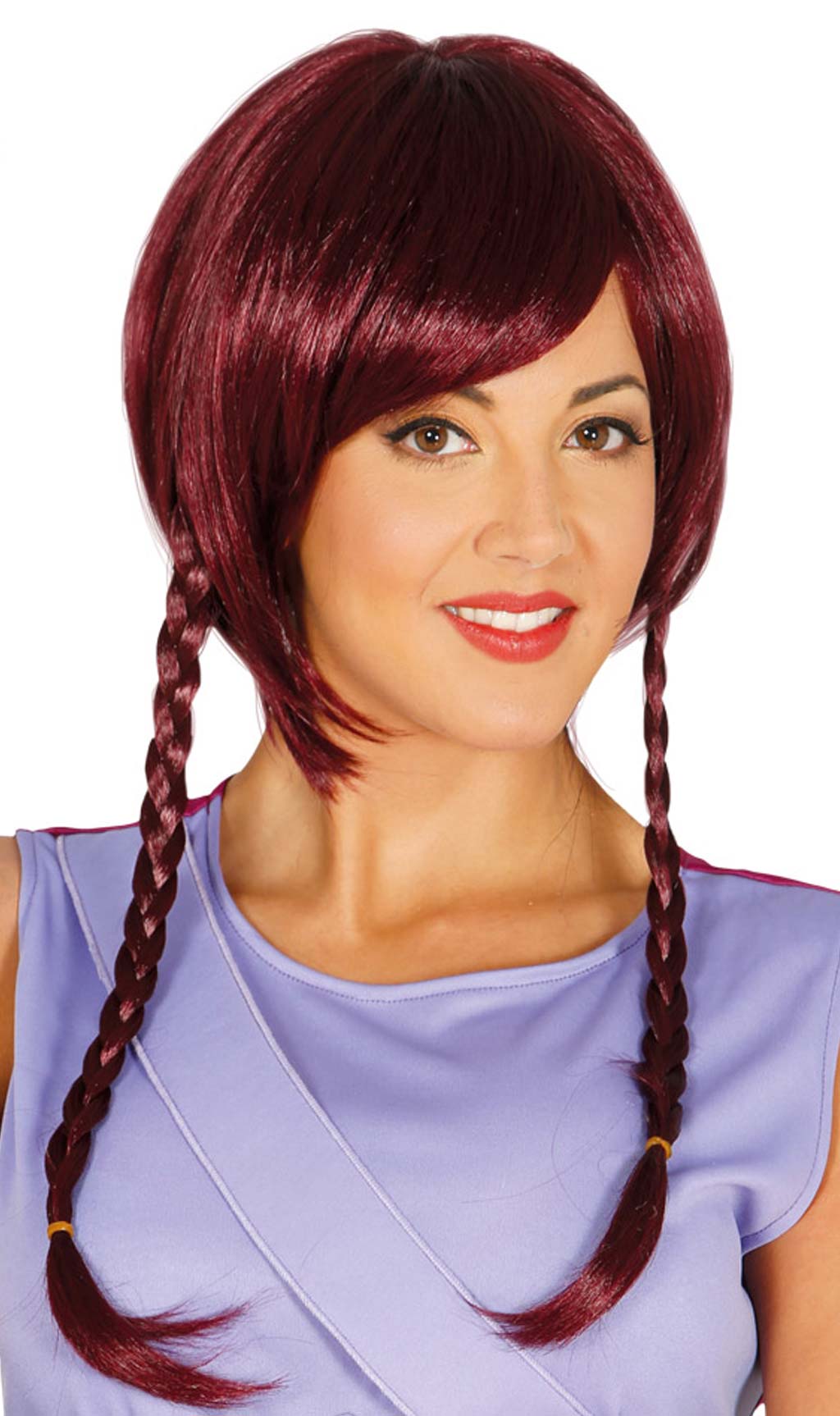 Peluca Trenzas Castaña