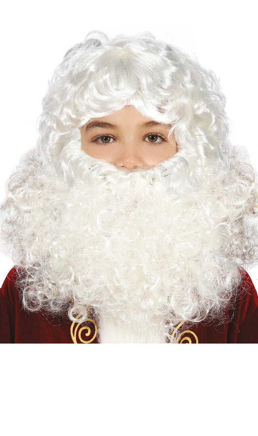 Peluca y Barba de Papá Noel infantil