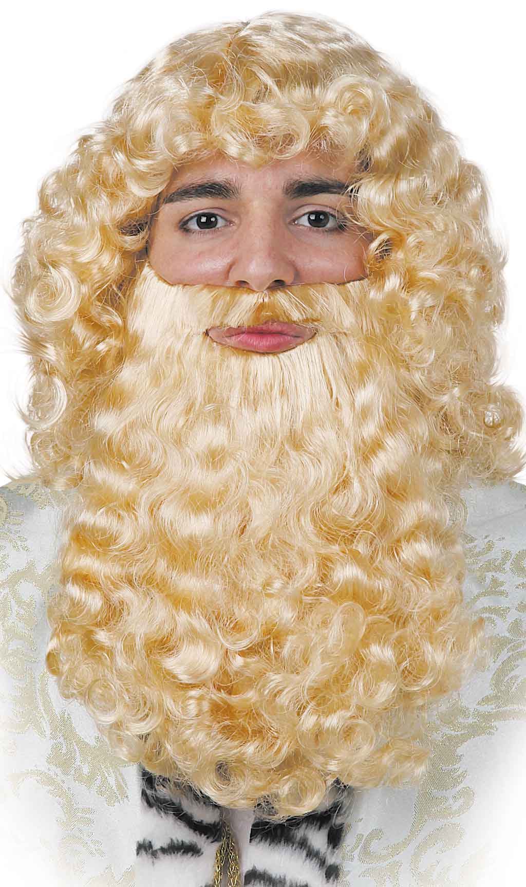 Peluca Rubia Rey Mago