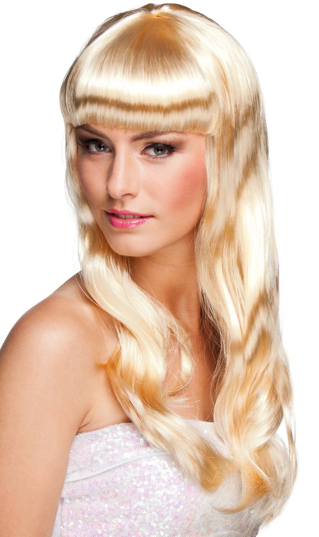 Peluca Flequillo Ondulada Colores