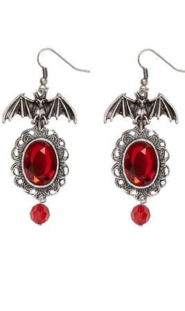 Pendientes Rojos Murciélago