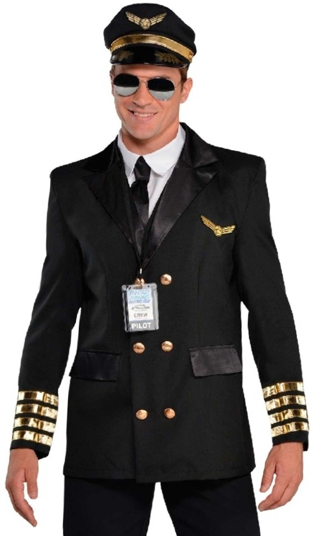 Disfraz de Piloto de Aviación para adulto