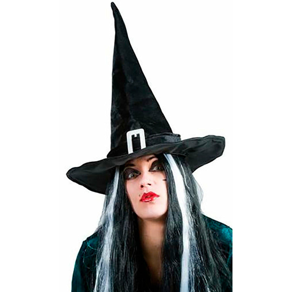 Sombrero Bruja Terciopelo Negro | Don Disfraz