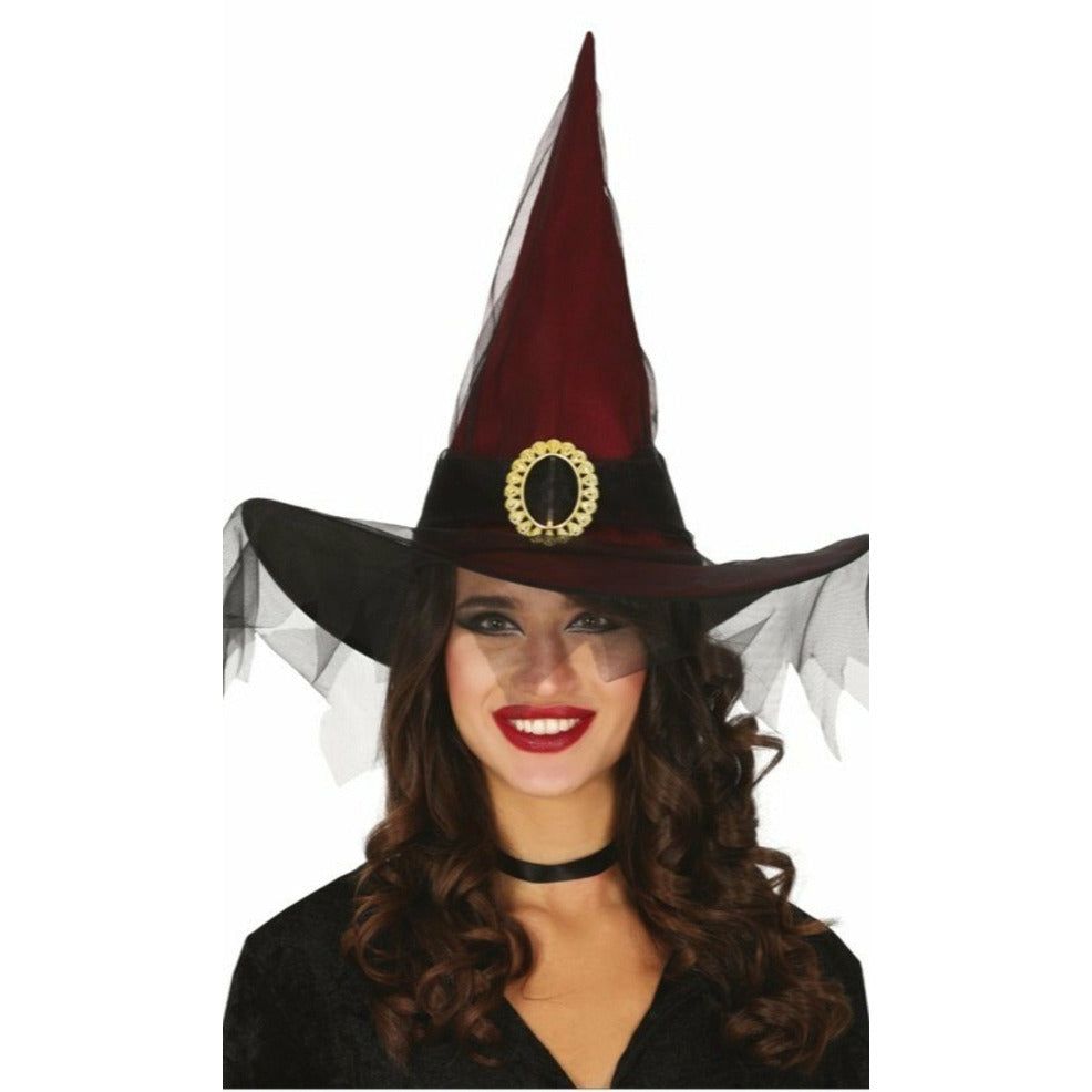 Sombrero de Bruja Granate | Don Disfraz