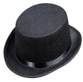 Chistera Negra Fieltro infantil