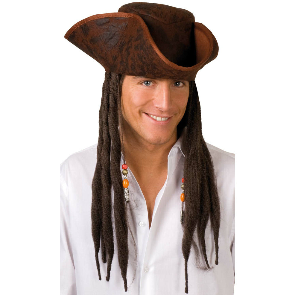 Sombrero de Pirata con Rastas Eco | Don Disfraz
