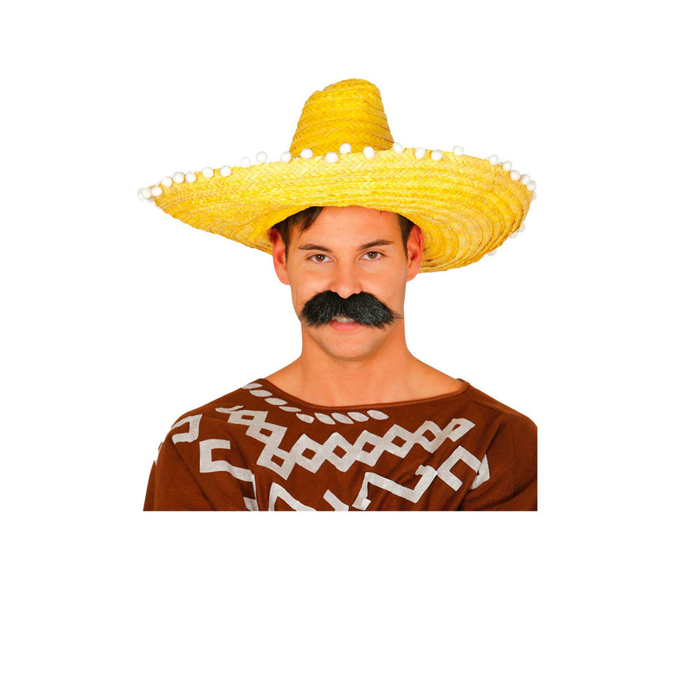 Mini Sombrero Mexicano De Paja - Disfraz Para Mascotas, Niños Y Fiestas, Con Correa Ajustable