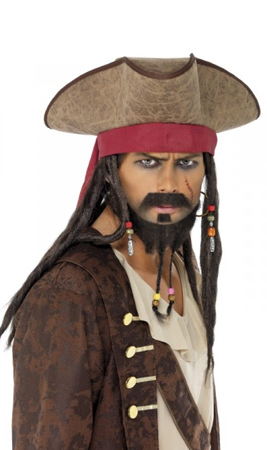 Sombrero de piratas del Caribe con rasta