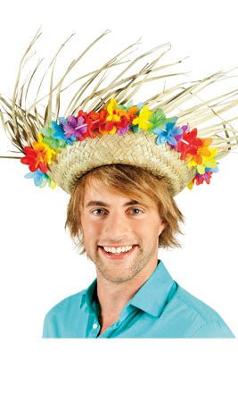 Sombrero Paja Flores