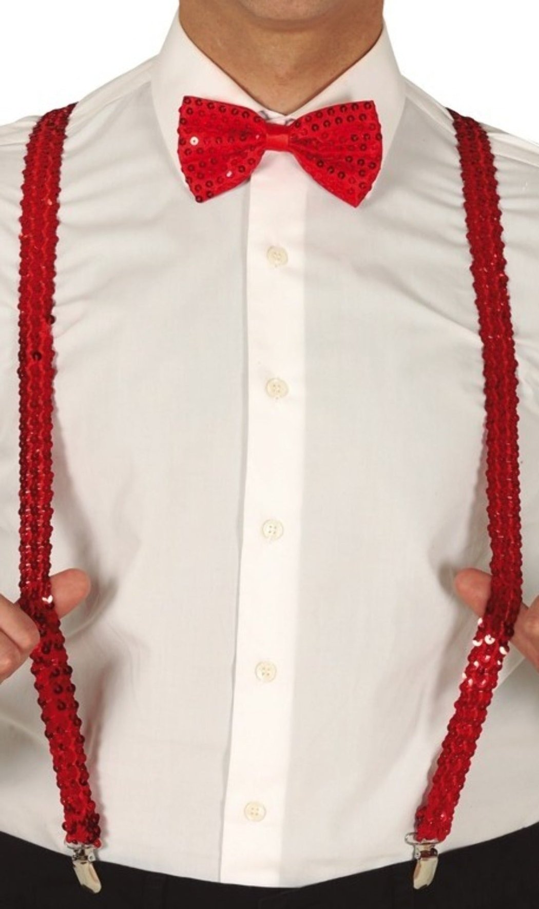 Tirantes de Lentejuelas Rojo
