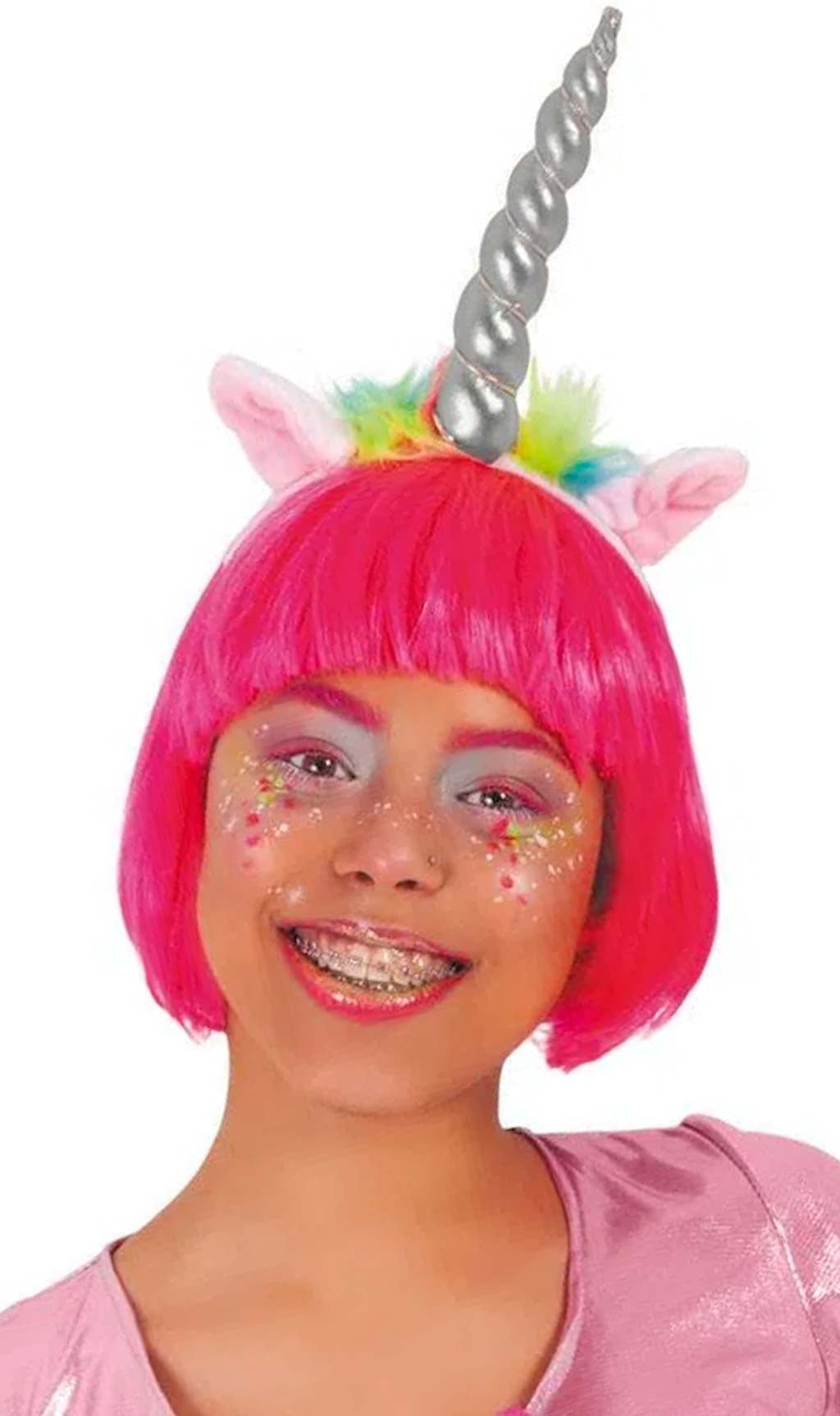 Diadema de Unicornio Mágico Plateada