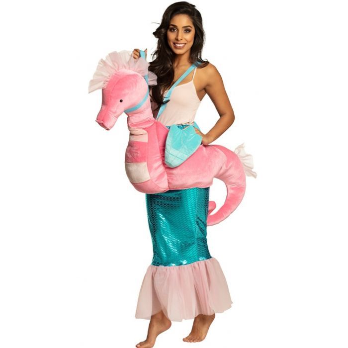 Disfraz a hombros sobre caballito de mar para mujer despedidas de soltera carnaval 