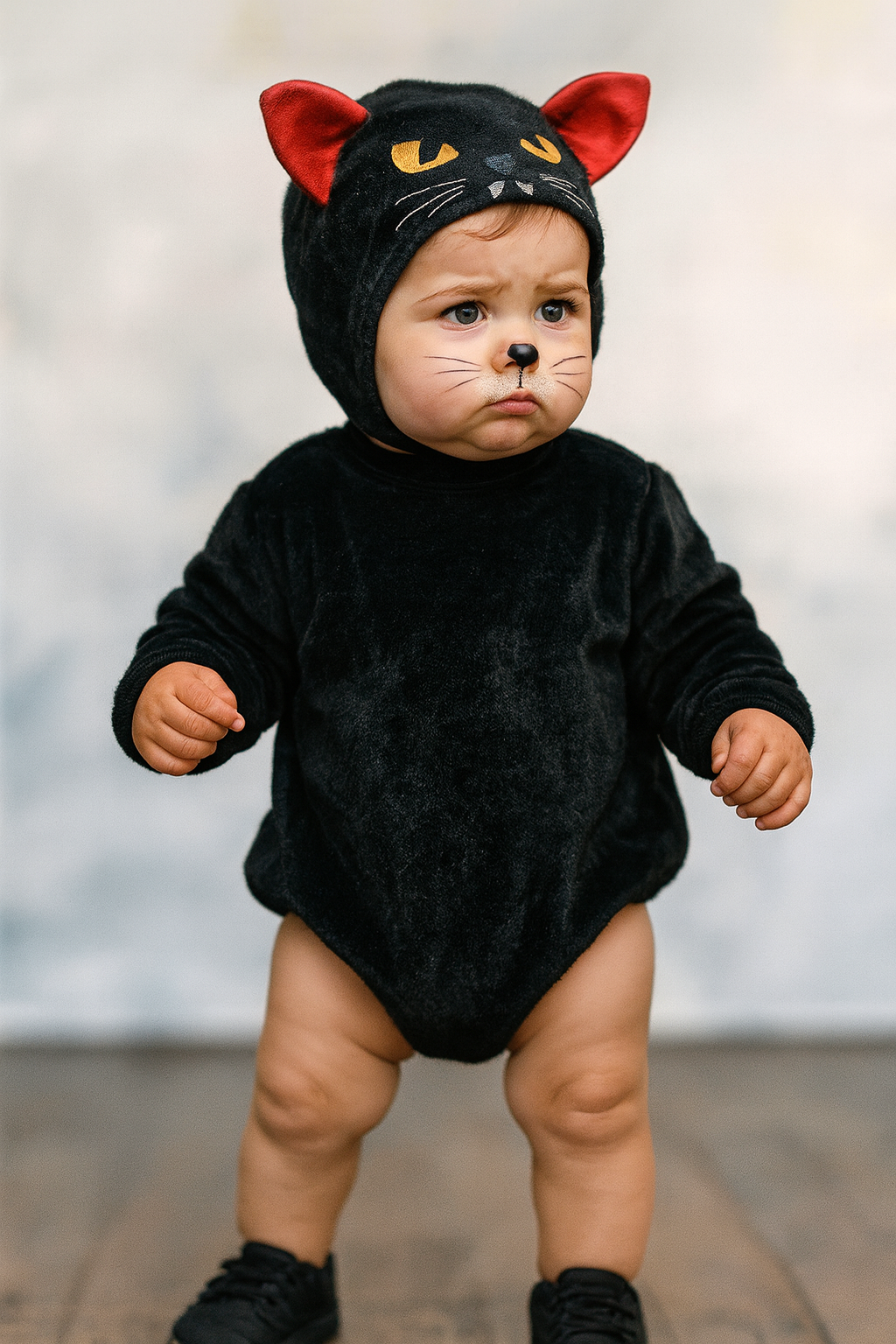 Disfraz de gato negro bebé