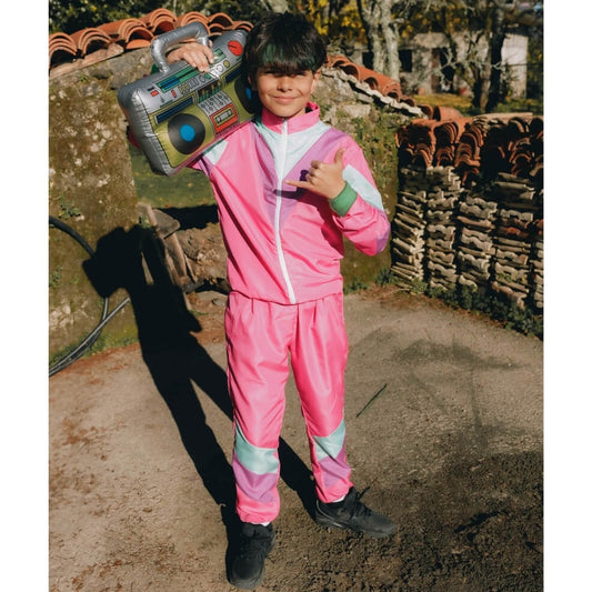 Disfraz de Chándal de Años 80 Fucsia infantil