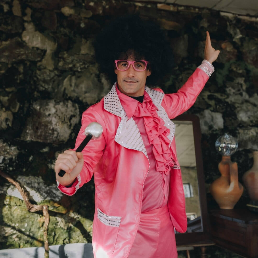 Disfraz de Disco Rosa para hombre