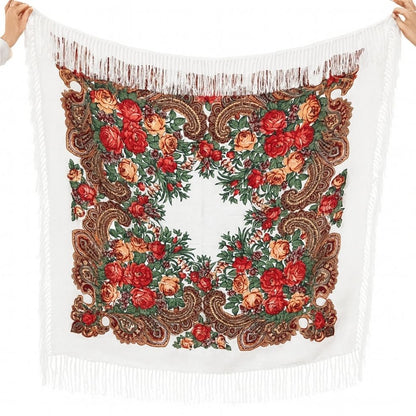 Mantón Tradicional Blanco