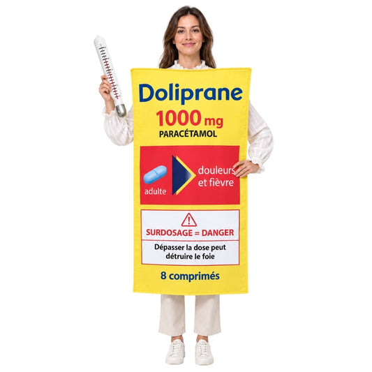 Disfraz de Doliprane Paracetamol para adulto