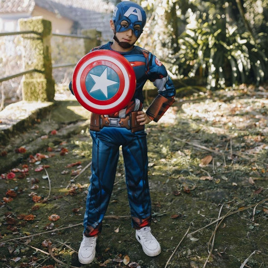 Disfraz de Capitán América™ Musculoso infantil