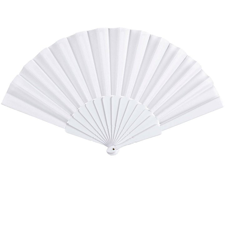 Abanico Blanco Tela