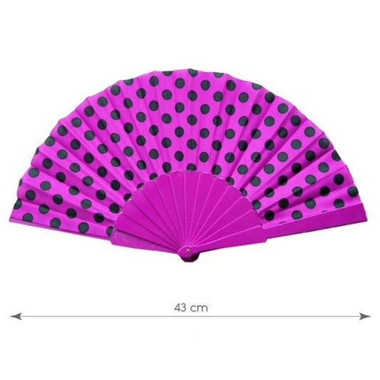 Abanico Flamenco Fucsia y Negro