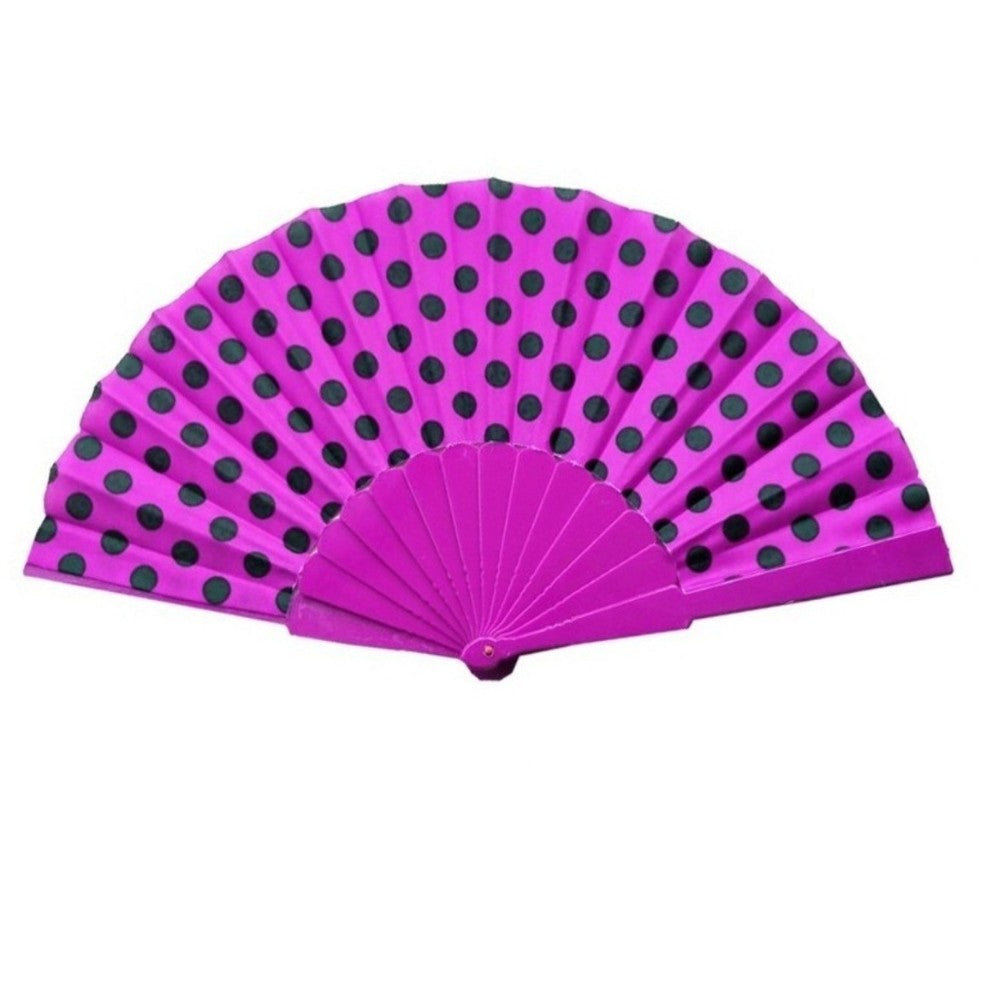 Abanico Flamenco Fucsia y Negro