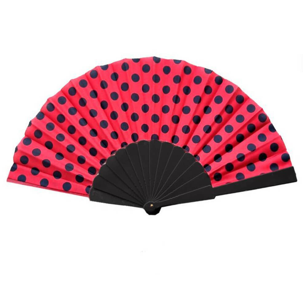 Abanico Flamenco Rojo y Negro